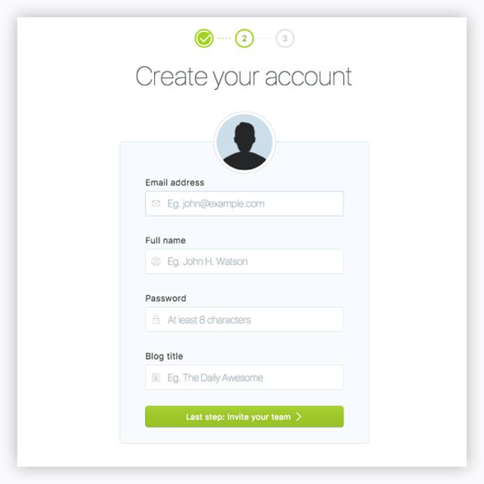 Create Your Account Screen Create Your Account Screen