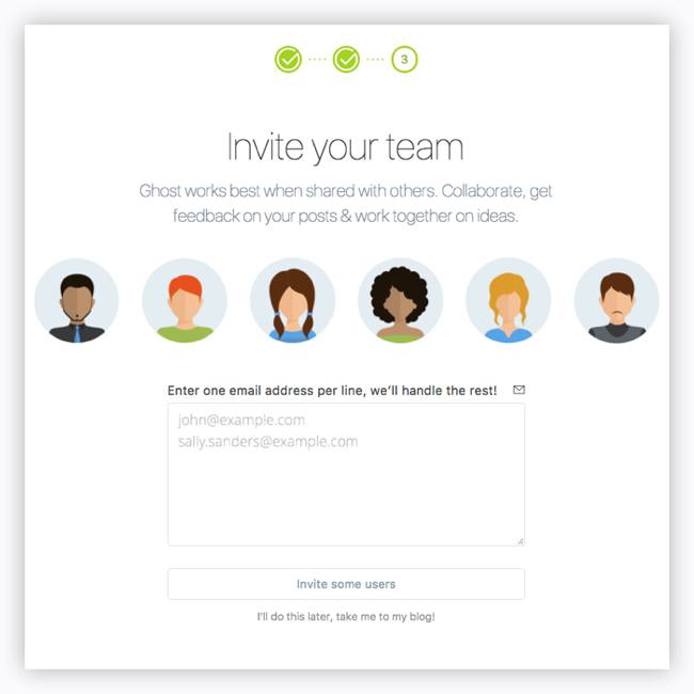Invite Your Team Screen Invite Your Team Screen