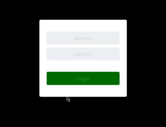 Caldera server login form