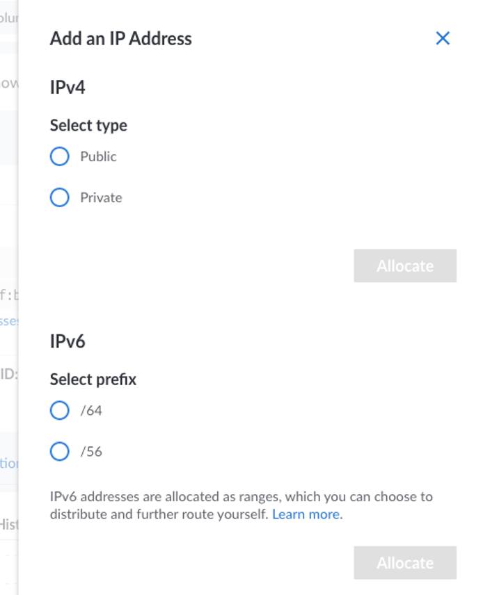 The Add IP Address form